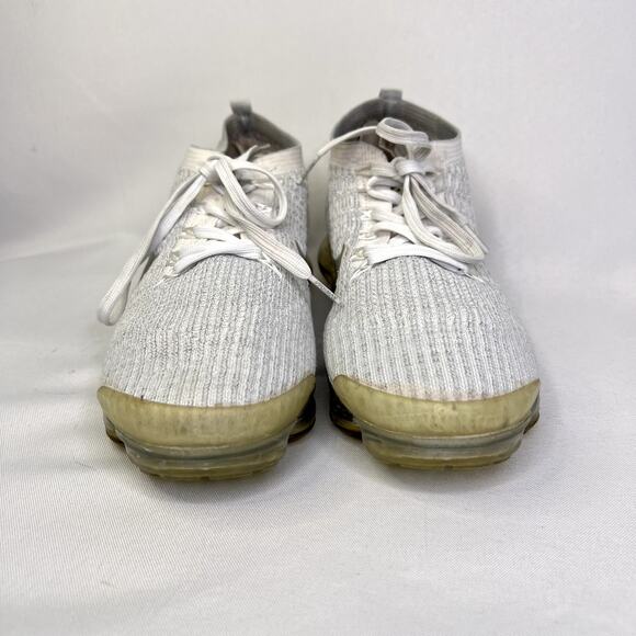 Nike Air VaporMax Flyknit 3 Womans 9.5 Mens 8 Running Shoes Pure Platinum - Picture 2 of 14